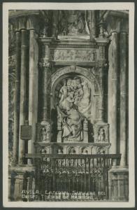 Avila - Cattedrale - Monumento sepolcrale del vescovo Alfonso de Madrigal detto Tostado, dettaglio - Tomba - Scultura