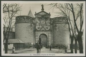 Toledo - Puerta Nueva de Bisagra, porta - Torri - Bambino su un cavallo - Bambini