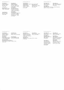 Immagini e Testi - Notazioni visive, Campionatura d'Archivio, Cluster 1/3, captions table #7/7. Didascalie - Testo