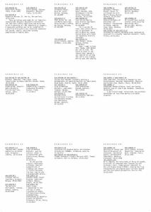 Immagini e Testi - Notazioni visive, Campionatura d'Archivio, Cluster 3/3, captions table #10/10. Didascalie - Testo