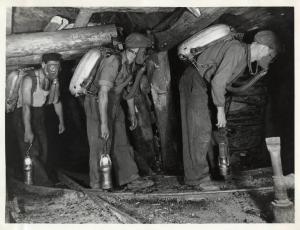 Ribolla - Miniera di lignite - Interno - Minatori al lavoro