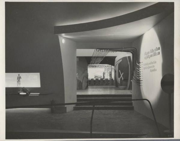 Milano - Fiera campionaria del 1950 - Padiglione Montecatini - Sala presentazione - Sala geologia
