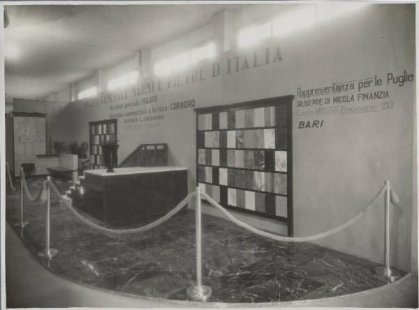 Bari - Fiera del Levante del 1938 - Stand Società generale marmi e pietre d'Italia