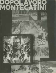 Milano - Fiera campionaria del 1936 - Padiglione Montecatini - Pannello fotografico del dopolavoro e dell'assistenza Montecatini