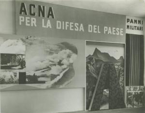 Milano - Fiera campionaria del 1936 - Padiglione Montecatini - Sala ACNA (Aziende colori nazionali e affini) - Pannello illustrativo