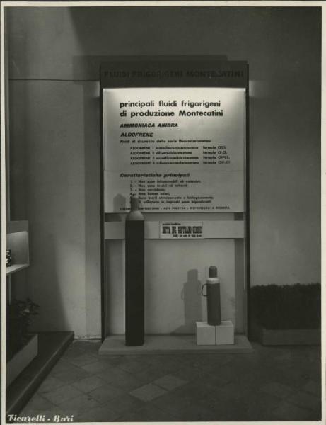 Bari - Fiera del Levante del 1954 - Padiglione Montecatini - Stand dedicato ai fluidi frigorigeni