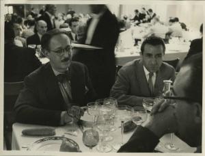 Milano - Fiera campionaria del 1946 - Visita autorità - Luigi Morandi a pranzo