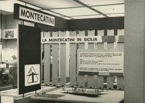 Palermo - Fiera del Mediterraneo del 1956 - Padiglione Montecatini - Stand dedicato alla presenza dell'impresa in Sicilia