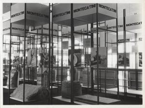 Belgrado - Fiera internazionale della tecnica del 1960 - Stand Montecatini allestiti con pannelli informativi, fotografici ed esposizione prodotti - Sillan