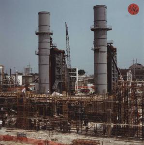 Porto Marghera - Centrale termoelettrica Marghera Azotati - Cantiere - GVR (generatori di vapore a recupero) - Veduta