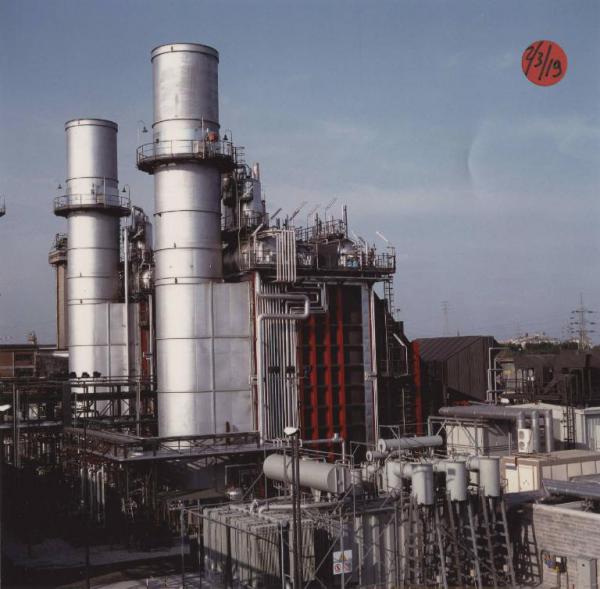 Porto Marghera - Centrale termoelettrica Marghera Azotati - GVR (generatori di vapore a recupero) - Camini