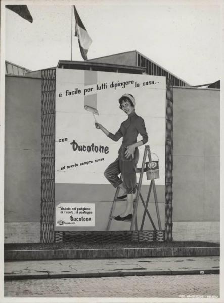 Milano - Fiera campionaria del 1955 - Cartellone pubblicitario Ducotone