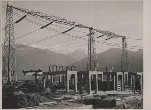 Glorenza - Impianto idroelettrico - Cantiere - Sottostazione all'aperto in costruzione