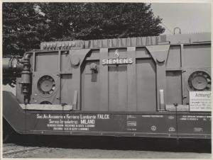 Acciaierie e ferriere lombarde Falck - Carro ferroviario PVz 561700 P - Trasformatore Siemens KFUM 1963 a/ 220