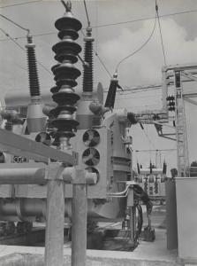 Tavazzano con Villavesco - STEI (Società termoelettrica italiana) - Centrale termoelettrica - Sottostazione elettrica all'aperto - Trasformatore - Barre 10 kV
