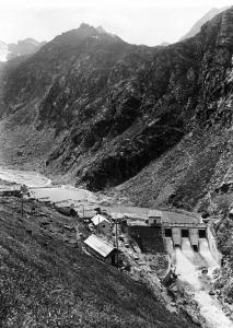 Ponte in Valtellina - Acciaierie e Ferriere Lombarde Falck - Impianto idroelettrico Armisa - Traversa del Forno - Baraccamenti per il personale di cantiere