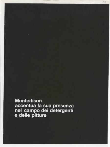 Milano - Fiera campionaria del 1973 - Padiglione Montedison - Riproduzione di pannello espositivo - Prodotti chimici