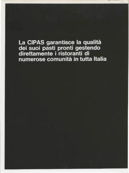 Milano - Fiera campionaria del 1973 - Padiglione Montedison - Riproduzione di pannello espositivo - Alimentari - Cipas