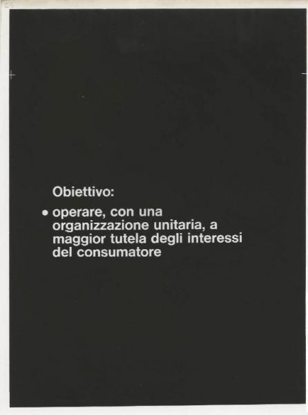 Milano - Fiera campionaria del 1973 - Padiglione Montedison - Riproduzione di pannello espositivo - Alimentari - Obiettivo