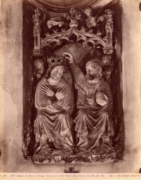 Scultura - terracotta - Incoronazione della Vergine - Asti - S. Maria di Viatosto