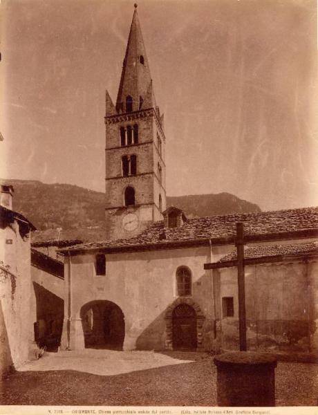Architettura - Chiomonte - Chiesa Parrocchiale - campanile - vista dal cortile