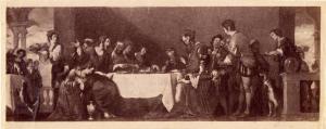Dipinto - La cena in casa del fariseo - Bernardi Strozzi - Venezia - Galleria dell'Accademia