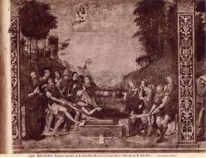 Dipinto - Seppellimento di S. Cecilia - Francesco Francia - Bologna - Chiesa di S. Cecilia