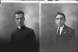 Uomo - ritratto - fototessera [committenza Rovescala Giovanni - Verretto] [a destra]
Uomo - ritratto - fototessera [committenza Repanai Prof. Rev. Ferruccio - Voghera] [a sinistra]