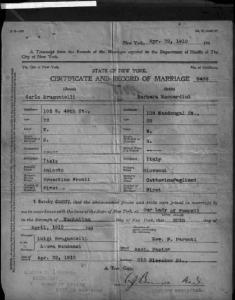 Documento - Certificato di Matrimonio [committenza Moscardini Barbara]