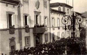 Giuseppe Bottai - Visita a Firenze - Discorso da un balcone
