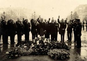 Giuseppe Bottai - Viaggio a Parigi - Visita alla Tomba del Milite Ignoto