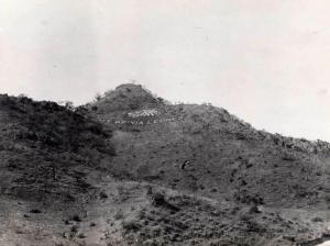 Campagna di Etiopia - Scritta commemorativa della 19° Fanteria Divisione Sila su altura
