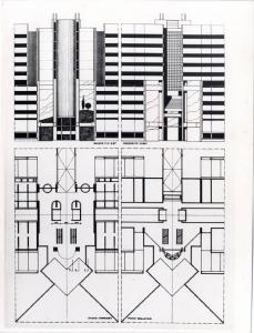 XVI Triennale - Secondo ciclo - Il progetto di architettura - Architetture italiane degli anni '70 - Particolare del progetto per il Quartiere IACP 167 a Corviale, Roma di Mario Fiorentino