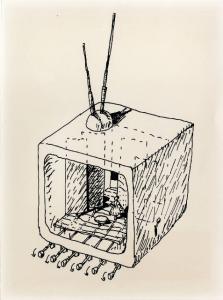 XVI Triennale - Terzo ciclo - Lo spazio audiovisivo - Lo spazio scenografico della televisione italiana - Disegni per il Design televisivo