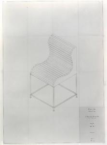 XVI Triennale - Terzo ciclo - La sistemazione del design - L'interno dopo la forma dell'utile (concorso) - Disegni di sedia di Stefano Fera