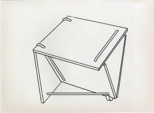 XVI Triennale - Terzo ciclo - La sistemazione del design - L'interno dopo la forma dell'utile (concorso) - Disegno di Battista Luraschi