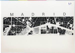 XVII Triennale - Le città del mondo e il futuro delle metropoli - Partecipazioni internazionali - Sezione Spagna - Planimetria del Paseo del Prado a Madrid