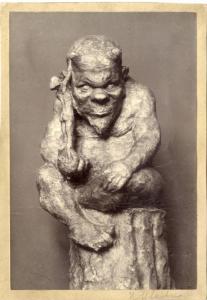 I Biennale - Mostra di bozzetti per figurini e per scene di teatro - Statuetta in bronzo "il segreto del Trold" di H. St. Lerche