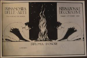 I Biennale - Diploma d'onore del pittore Ugo Ortona