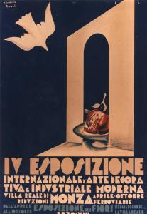 IV Triennale - Manifesto ufficiale - Marcello Nizzoli e Michele Cascella