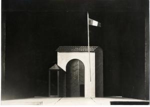 IV Triennale - Sala delle scene - Bozzetto per una scena de "I moschettieri" di Guido Marussig
