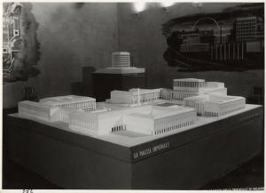 VII Triennale - Mostra dell'architettura - Sezione 1°. L'E42, Olimpiade della civiltà - Modelli in scala delle architetture progettate per l'Esposizione internazionale di Roma