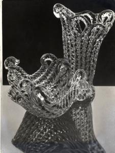 VII Triennale - Mostra dei metalli e dei vetri - Produzione Barovier Toso - Vasi in cristallo "groviglio"