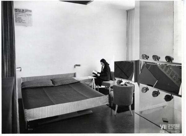 VII Triennale - Mostra dei criteri della casa d'oggi - Camera da letto di Franco Albini e Giulio Minoletti