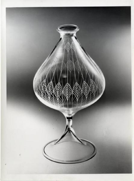 X Triennale - Forma scandinava - Svezia - Vaso in cristallo - Nils Landberg