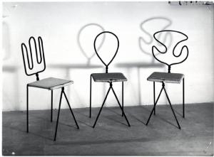 X Triennale - Israele - Sedie con telaio in ferro battuto e sedile di corda - Louise Schatz