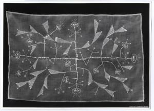 XI Triennale - Mostra delle Produzioni d'arte - Sezione dei pizzi, ricami, alabastri - Striscia ricamata su organdis - Eugenio Fegarotti