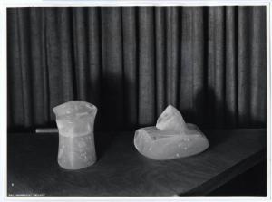 XI Triennale - Mostra delle Produzioni d'arte - Sezione dei pizzi, ricami, alabastri - Due scatole in agata - Mino Trafeli