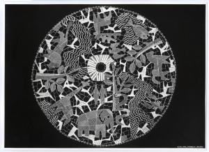 XI Triennale - Mostra delle Produzioni d'arte - Sezione dei pizzi, ricami, alabastri - Merletto a tombolo con disegni di animali - Heiner Gsgwendt