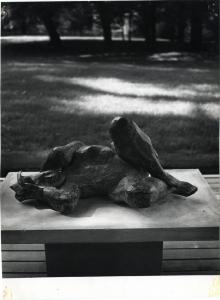XI Triennale - Parco Sempione - Mostra internazionale di scultura nel parco Sempione - Scultura in bronzo "Donna al sole" - Arturo Martini
